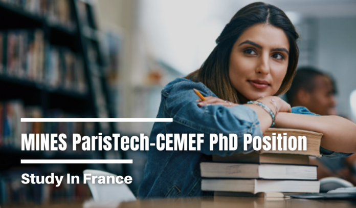 MINES ParisTech-CEMEF Research Fellowships in France 2023/2024